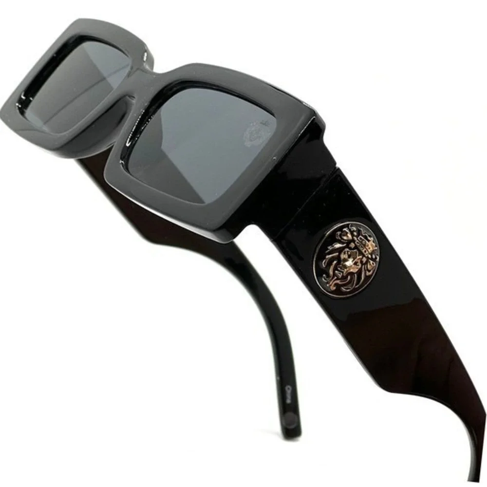Sunglasses Square Dark Black Lens Women‎ Designer Outdoor Chic Eyeglasses Lentes